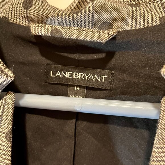 Lane Bryant Polka Dot Houndstooth Check Blazer. - Picture 7 of 11